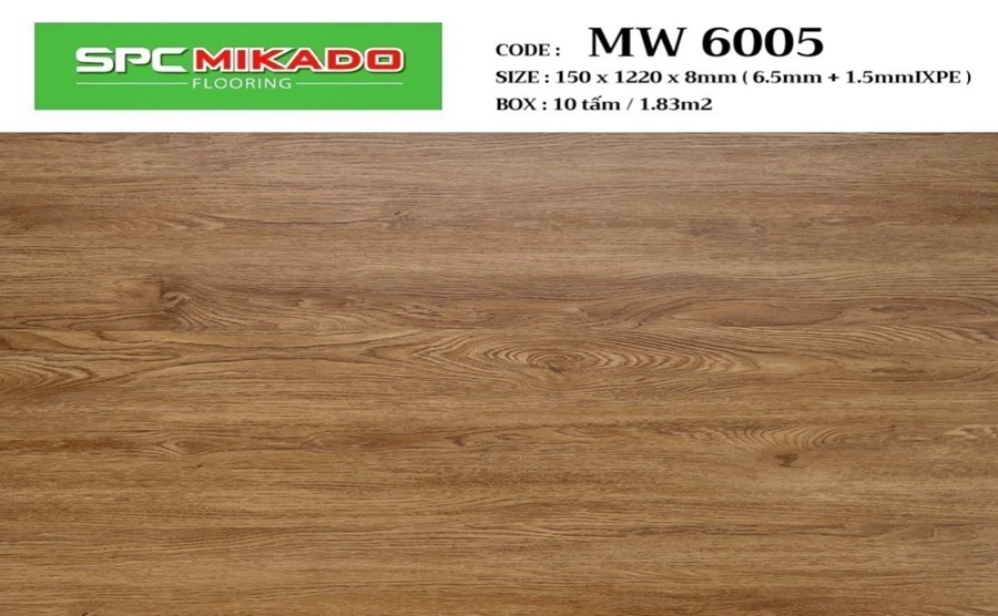 Sàn nhựa hèm khóa Mikado 8mm MW 6005