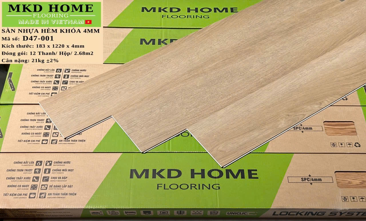 Sàn nhựa hèm khóa Mikado 4mm D47-001