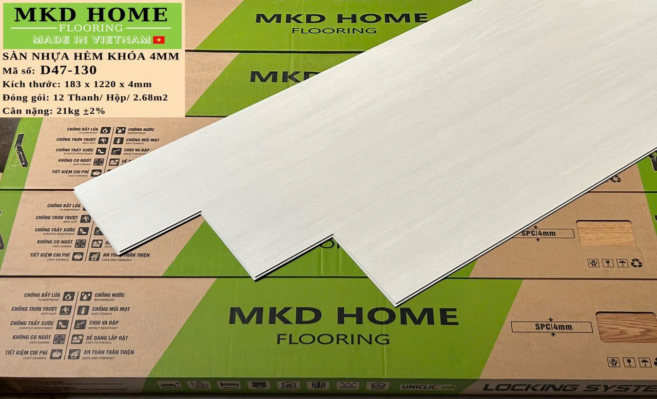 Sàn nhựa hèm khóa Mikado 4mm D47-130