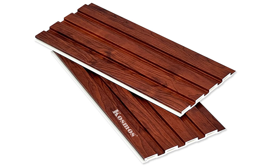 4 sóng thấp PVC đỏ nâu (Mahogany) 4S150X9-008
