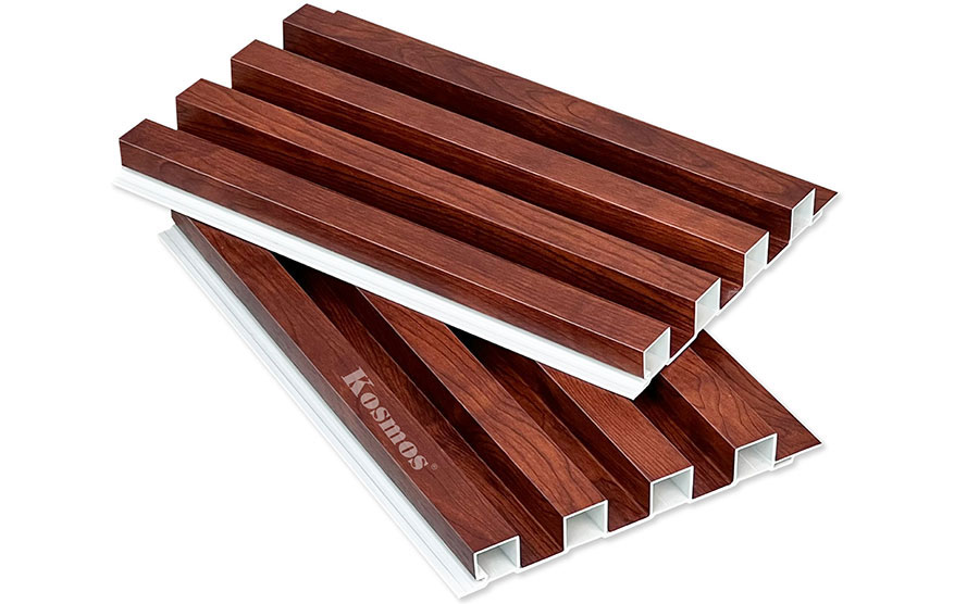 4 sóng cao PVC đỏ nâu (Mahogany) 4S200X25-008