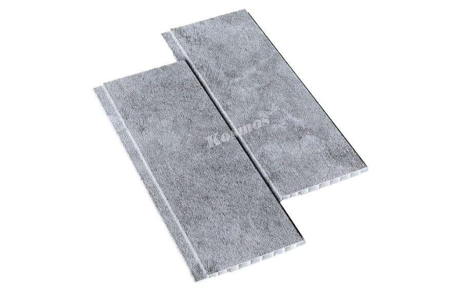 Tấm ốp Nano 9mm SPC xám xi măng đậm (Grey Marble) KOP105-012