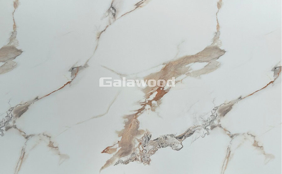 Marble trắng vân mây vàng PVC228