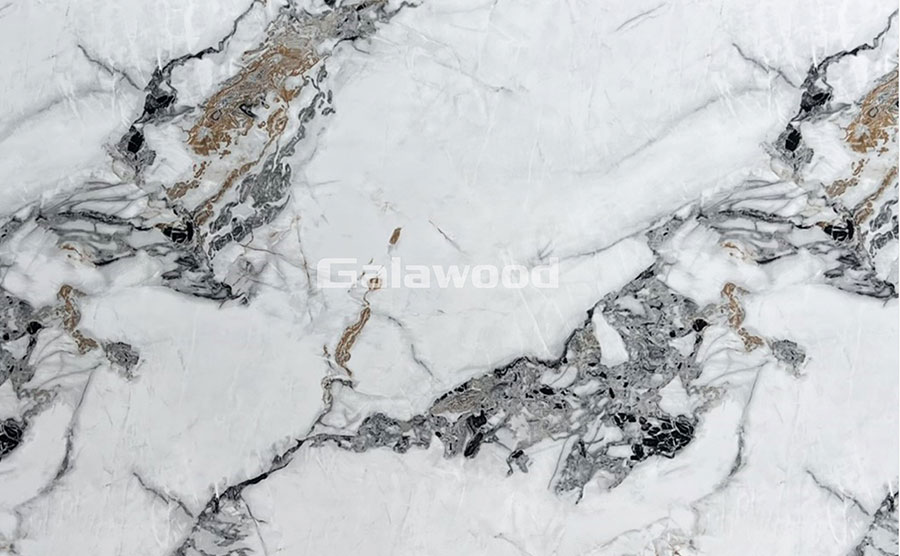 Marble trắng vân mây xám PVC232